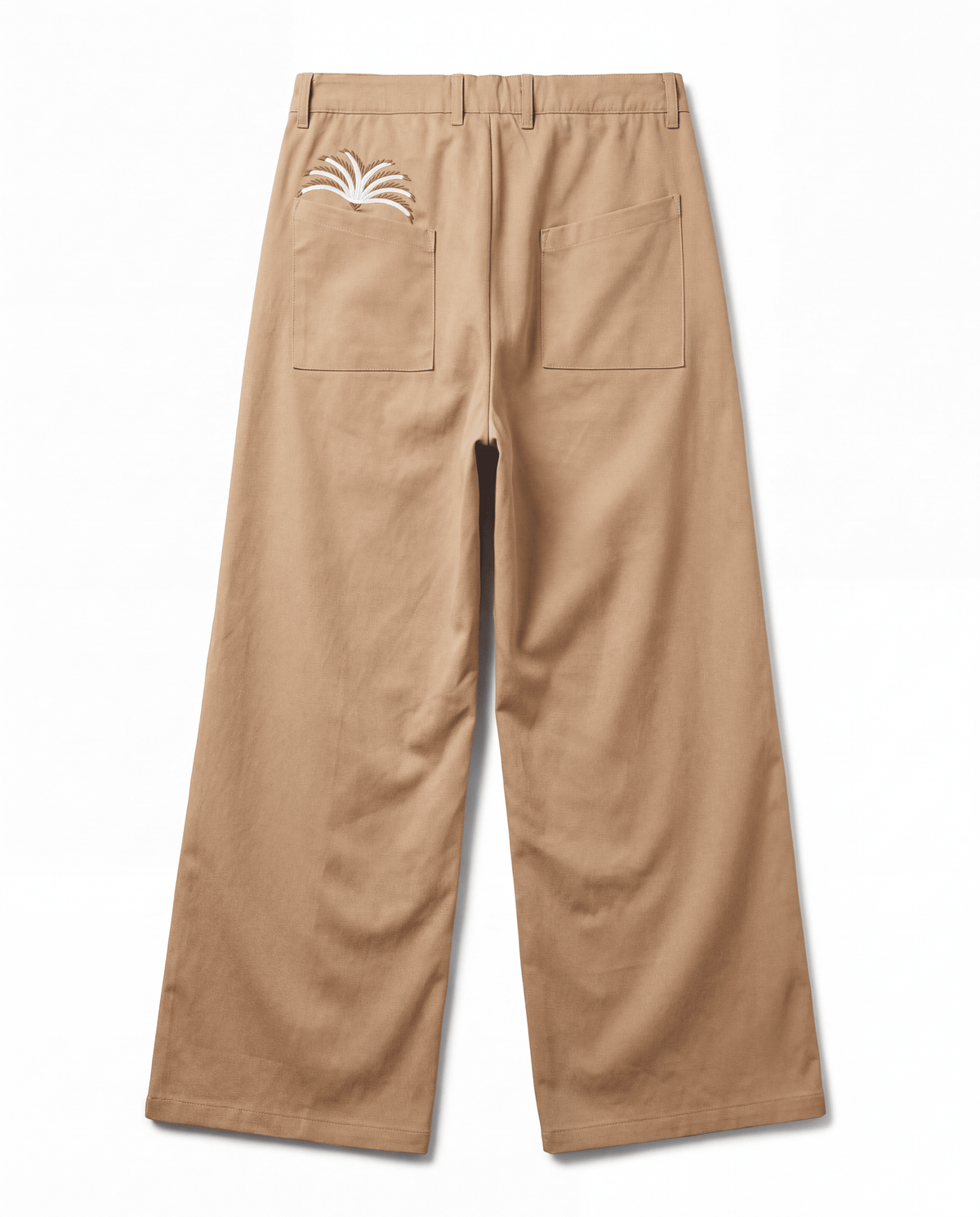 Formal cream lose fit trousers