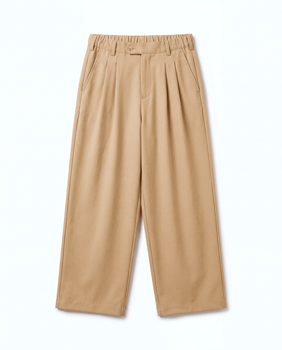Formal cream lose fit trousers